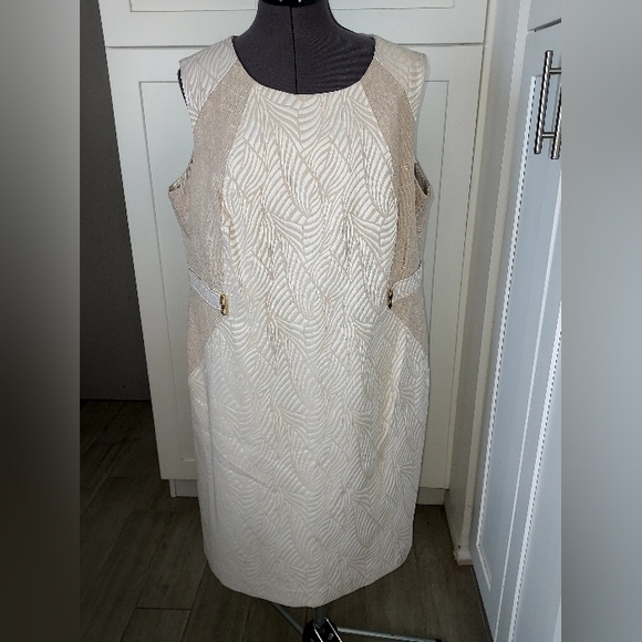 Calvin Klein Dresses & Skirts - Elegant Cream Sleeveless Dress